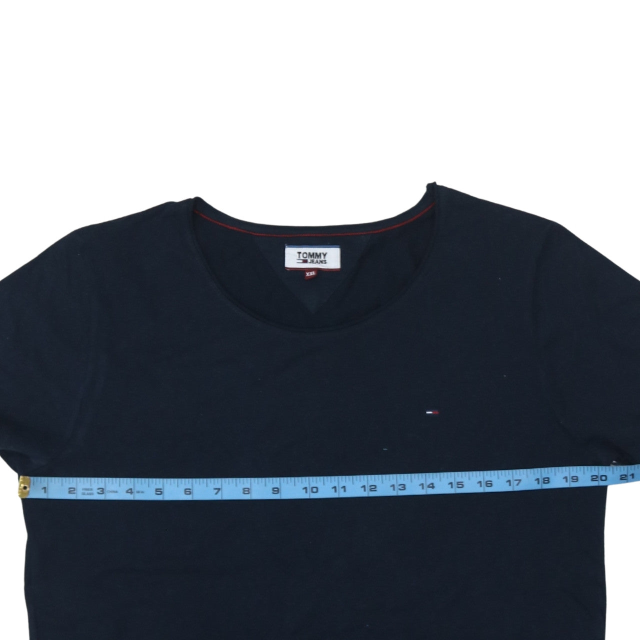 Tommy Jeans Men's Blue 2XL Crew Neck Short Sleeve Cotton T-Shirt