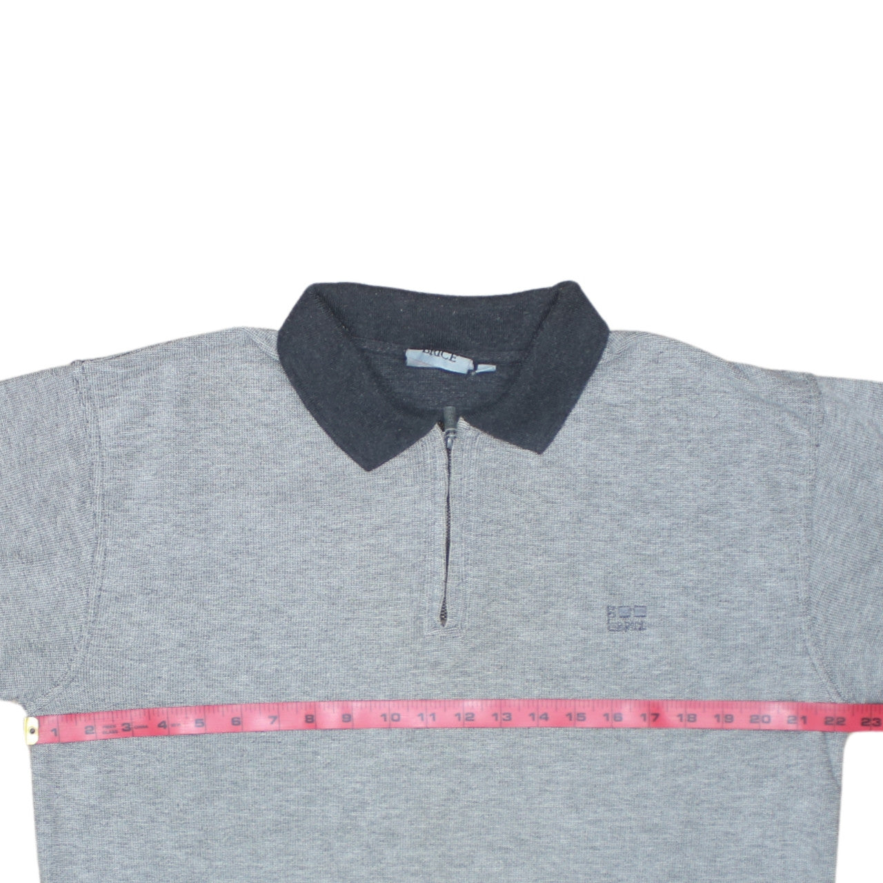 Brice Men's Grey Collared 1/2 Zip Knit Sweatshirt Size L
