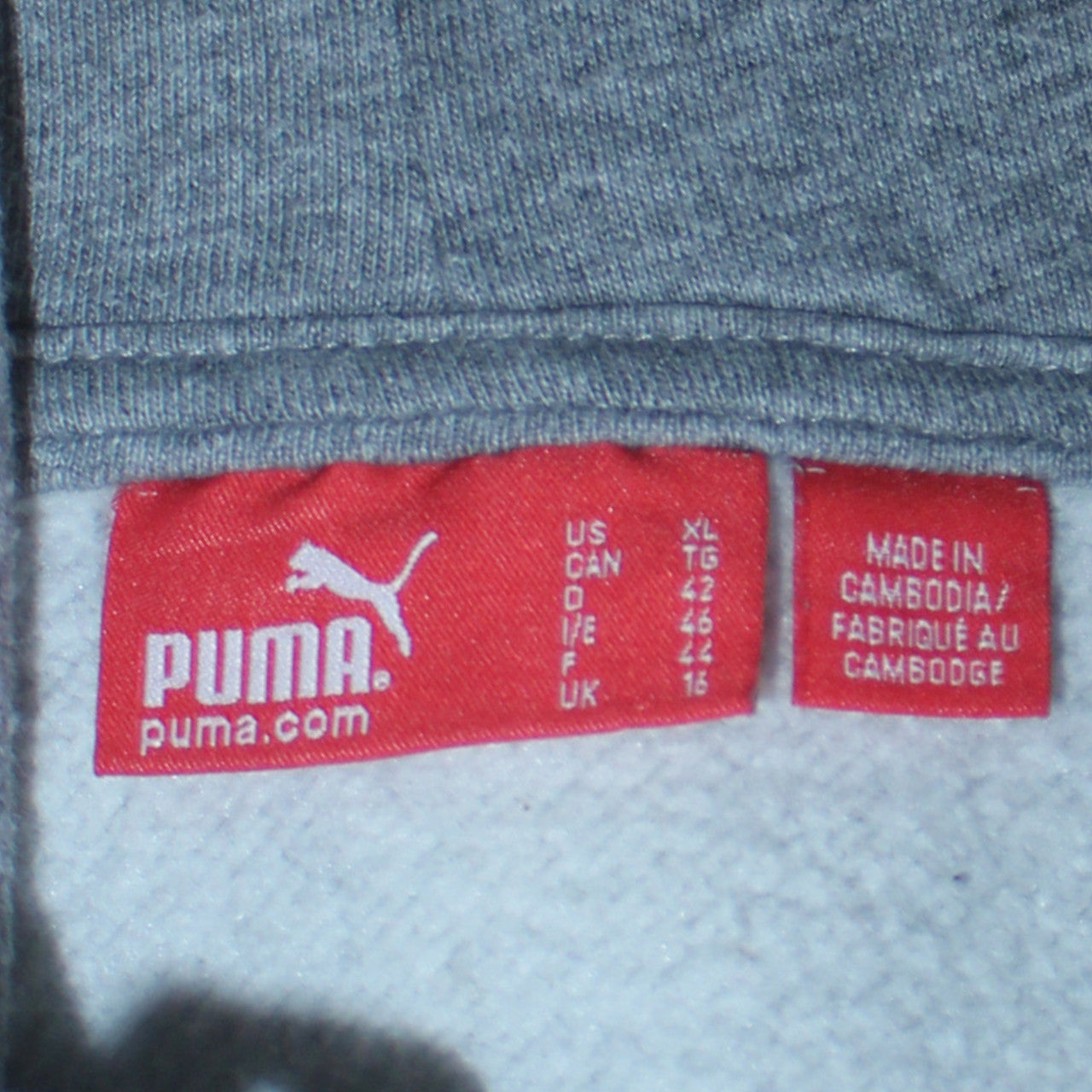 Puma Women Grey Pullover Hoodie Size 16 Hooded Sweatshirt