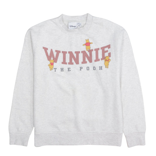 Disney Womens Grey Winnie the Pooh Pullover Sweatshirt 2XS