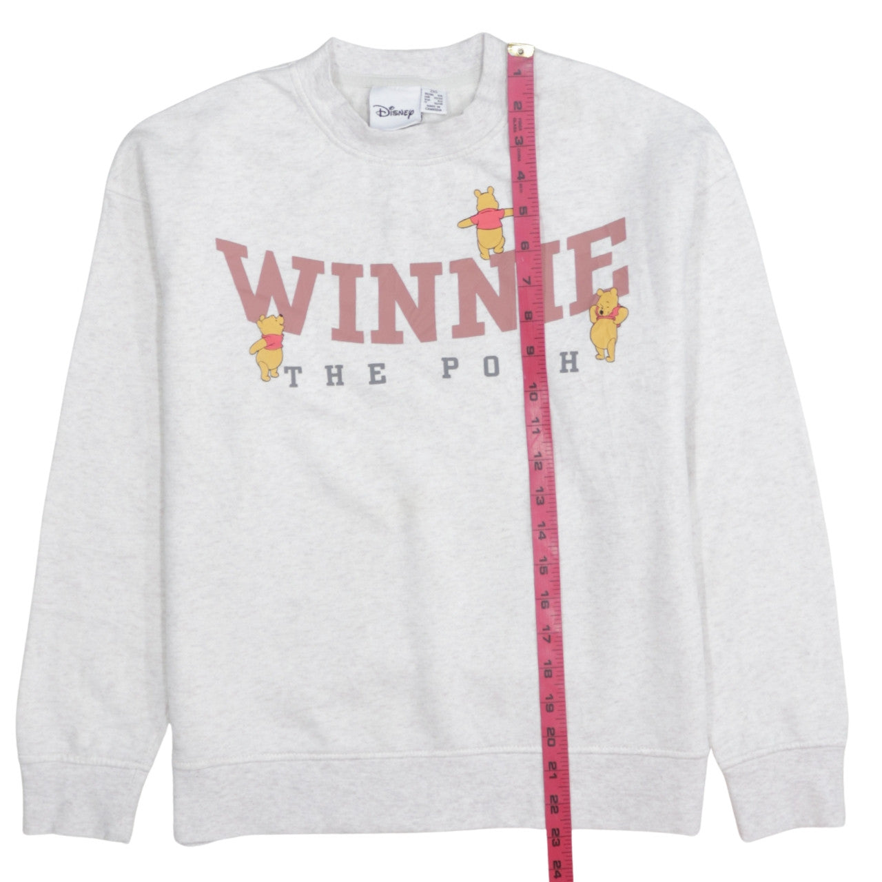 Disney Womens Grey Winnie the Pooh Pullover Sweatshirt 2XS