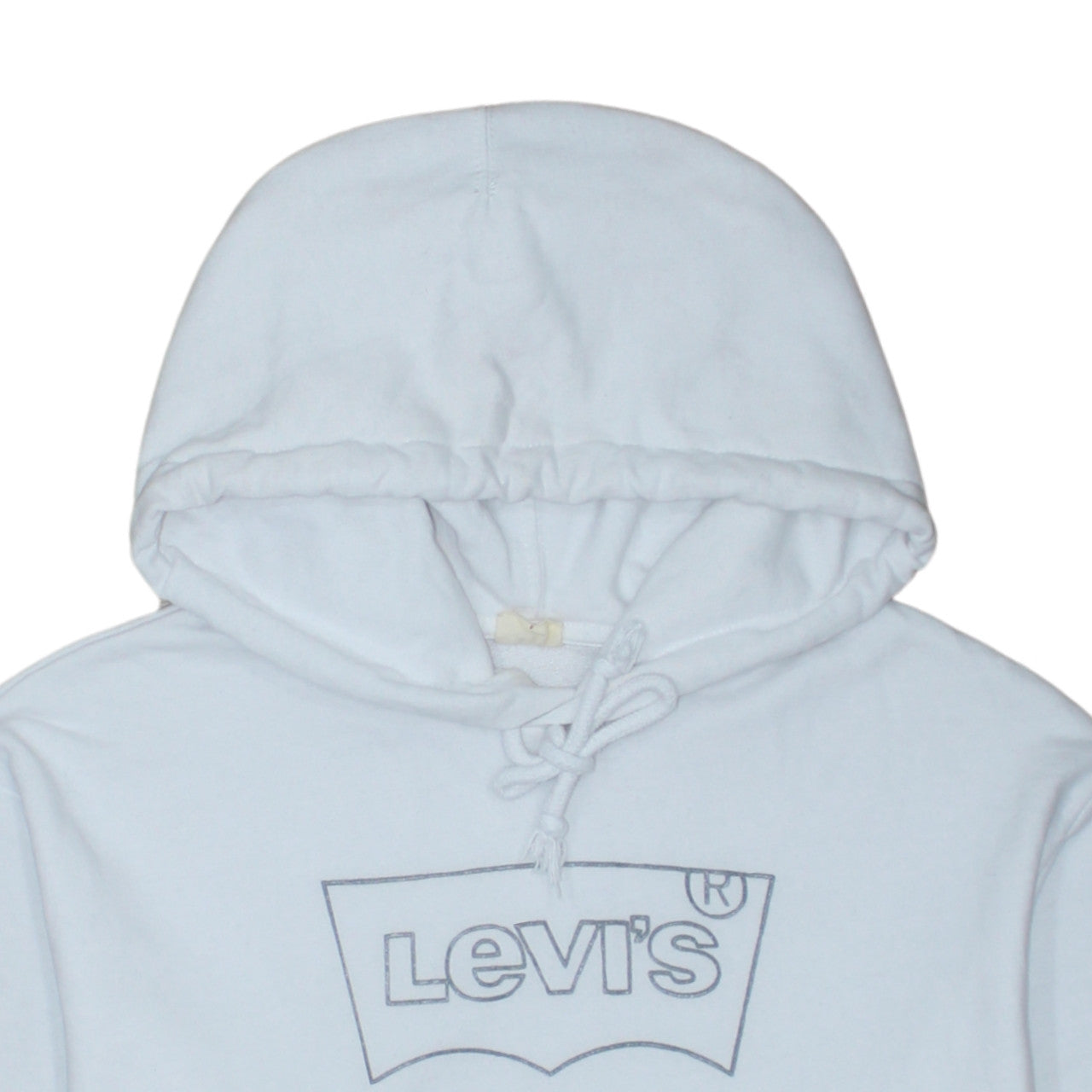 Levi's Men's White Pullover Hoodie Size S Logo Fleece Sweatshirt