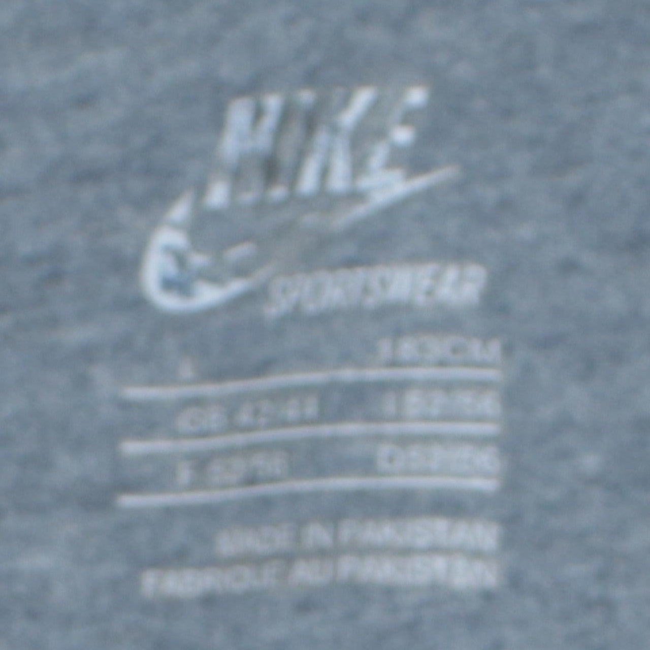Nike Mens Grey Full Zip Hoodie L Sportswear Cotton Blend