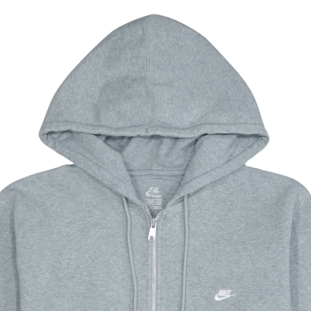 Nike Mens Grey Full Zip Hoodie L Sportswear Cotton Blend