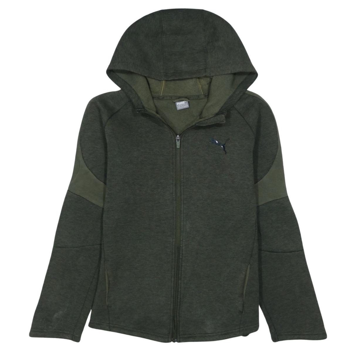 Puma Boys Green Full Zip Hoodie 14 Years Hooded Sweatshirt