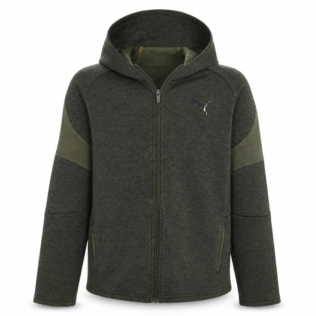 Puma Boys Green Full Zip Hoodie 14 Years Hooded Sweatshirt
