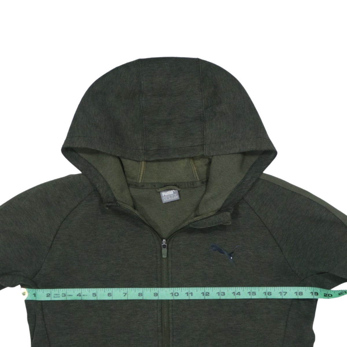 Puma Boys Green Full Zip Hoodie 14 Years Hooded Sweatshirt