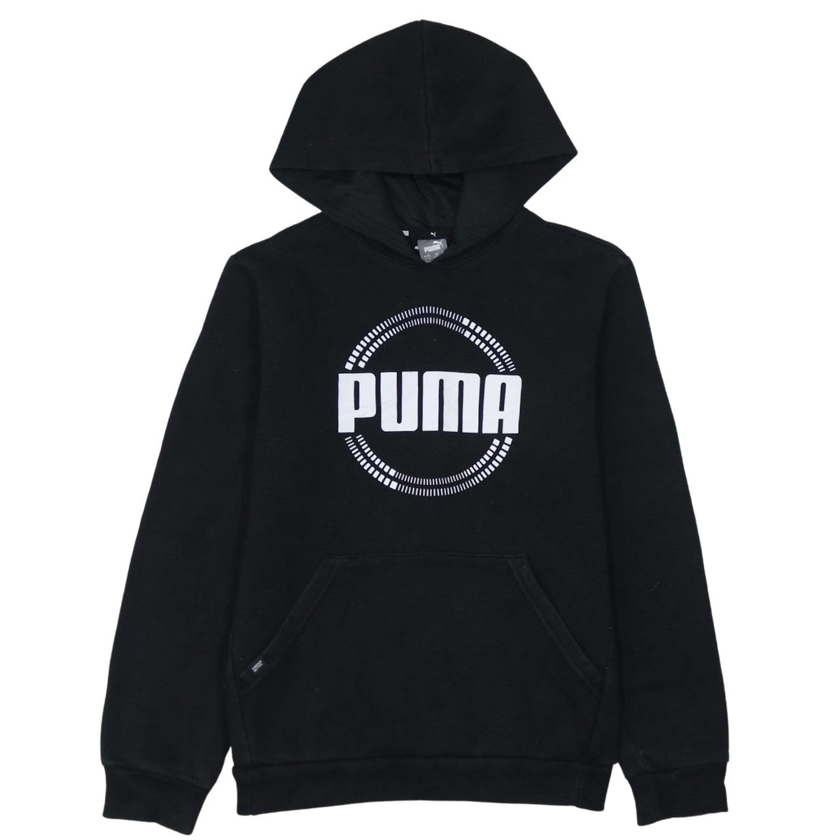 Puma Boys Black Pullover Hoodie 13-14 Years Fleece Hooded Sweatshirt
