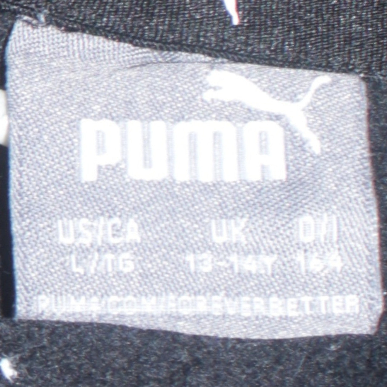 Puma Boys Black Pullover Hoodie 13-14 Years Fleece Hooded Sweatshirt