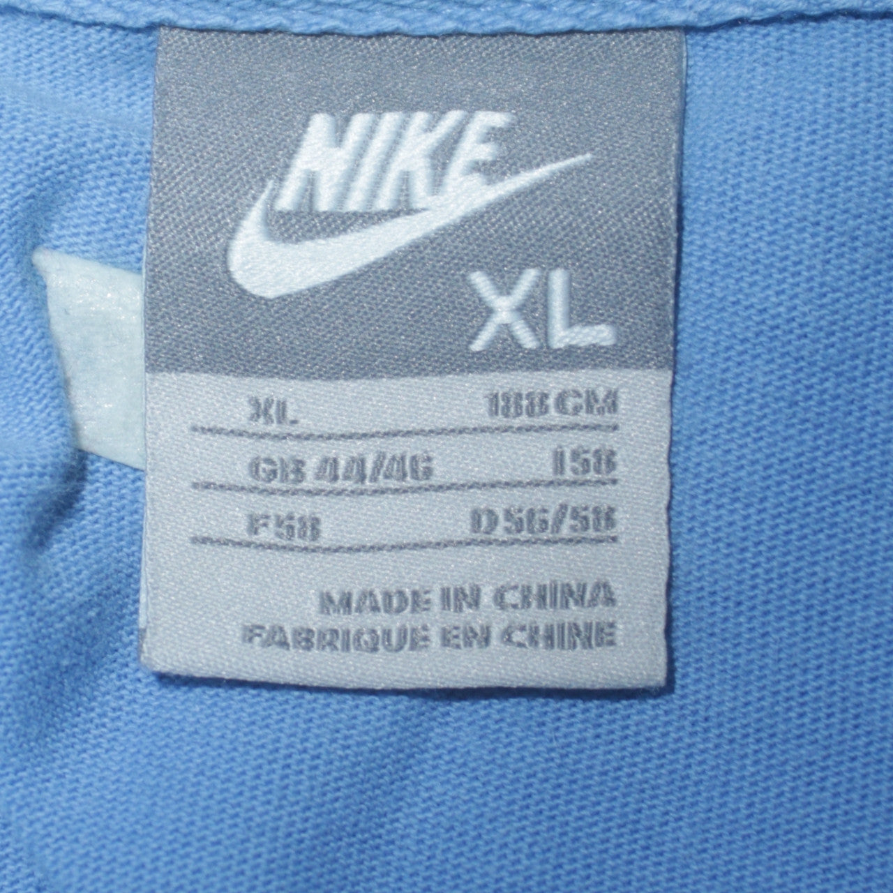 Nike Men Blue XL Track Jacket Full Zip Cotton Blend
