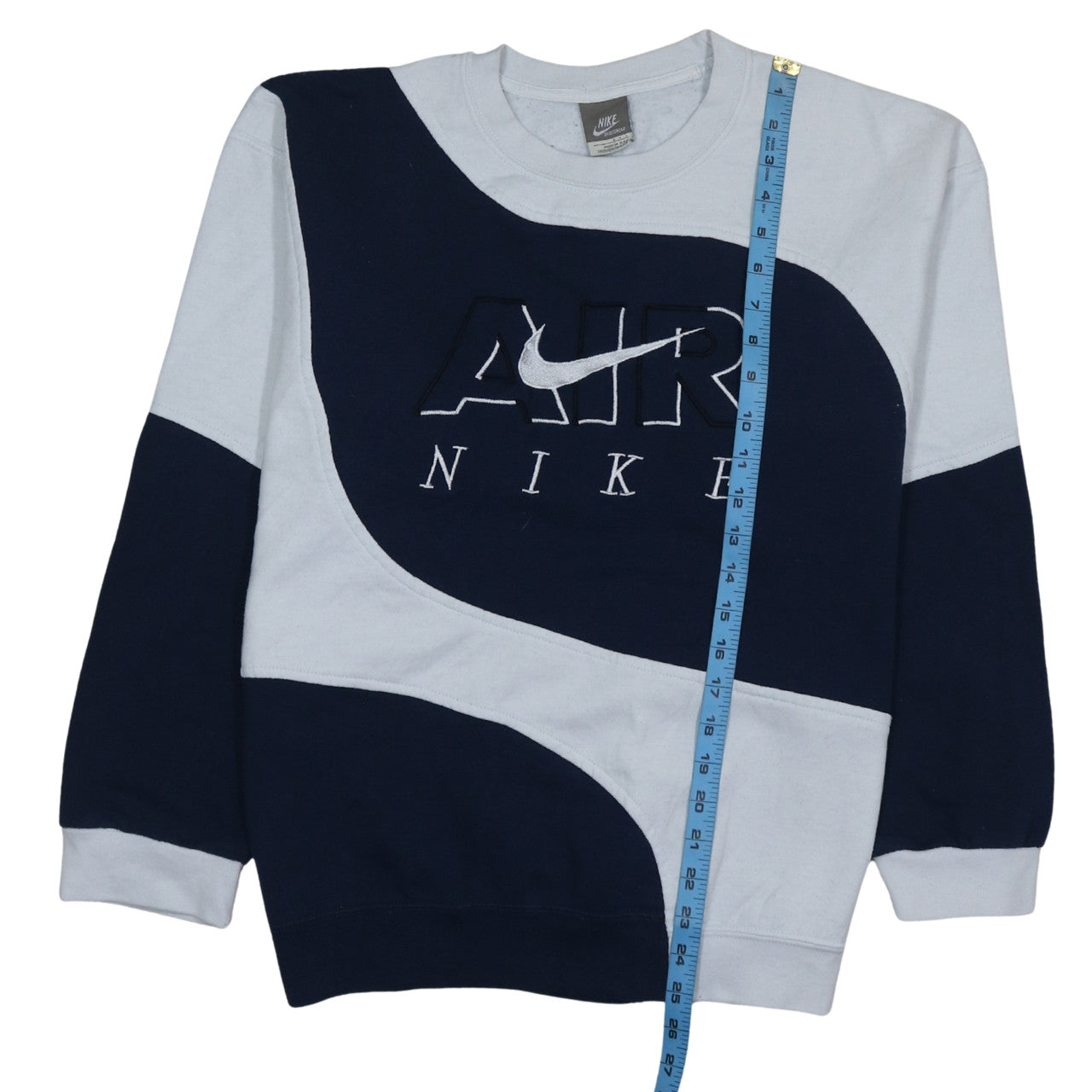 Nike Air Men's Blue Pullover Fleece Sweatshirt L Vintage Embroidered