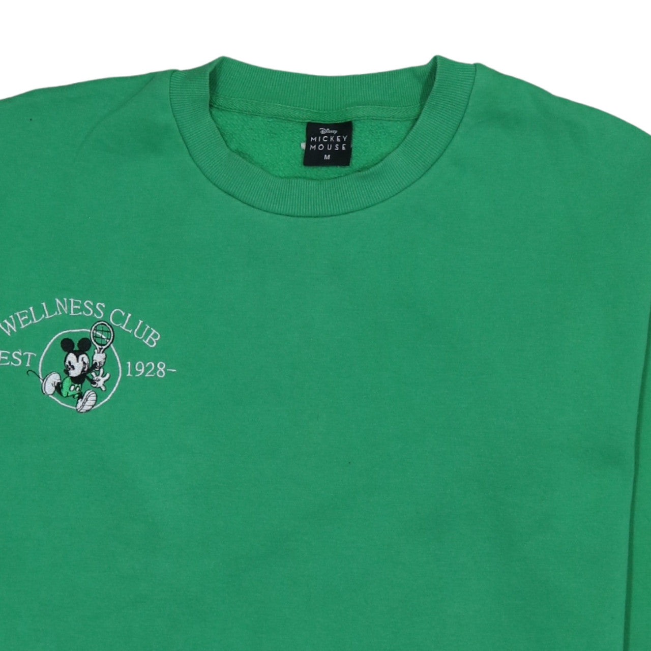 Disney Mickey Mouse Green Sweatshirt Womens M 12-14 Wellness Club