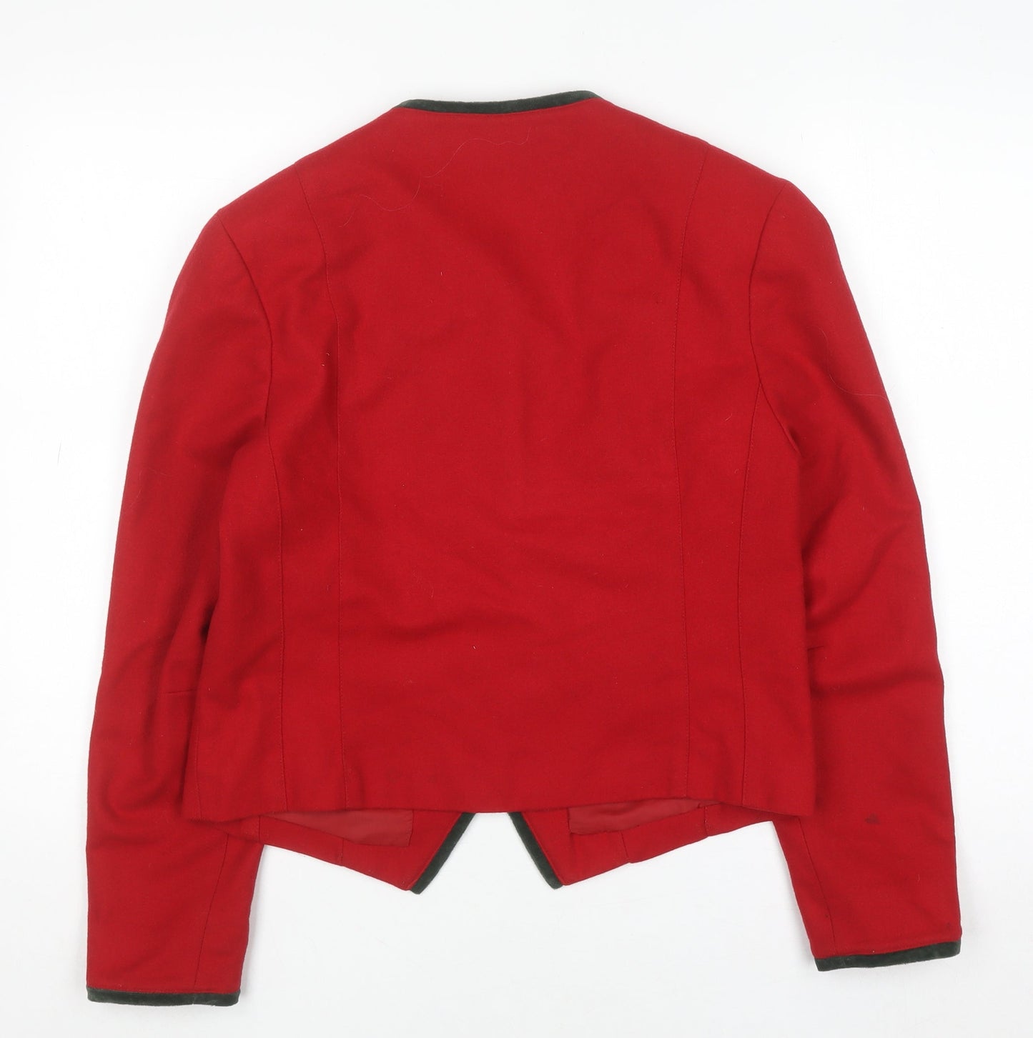 Meico Women’s Red Cotton Blazer Size 10 Country Style Jacket
