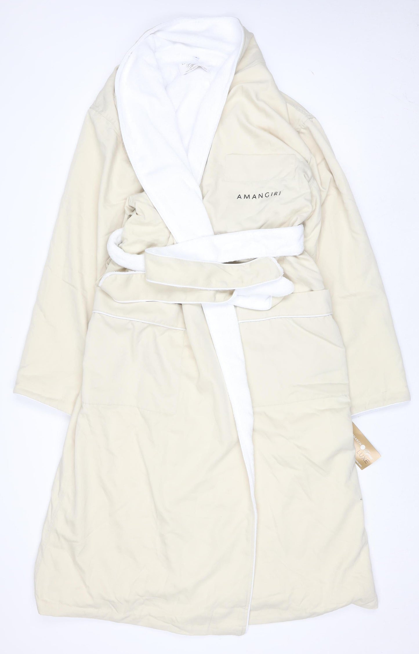 Monarch Cypress Women Beige Fleece Kimono Robe M