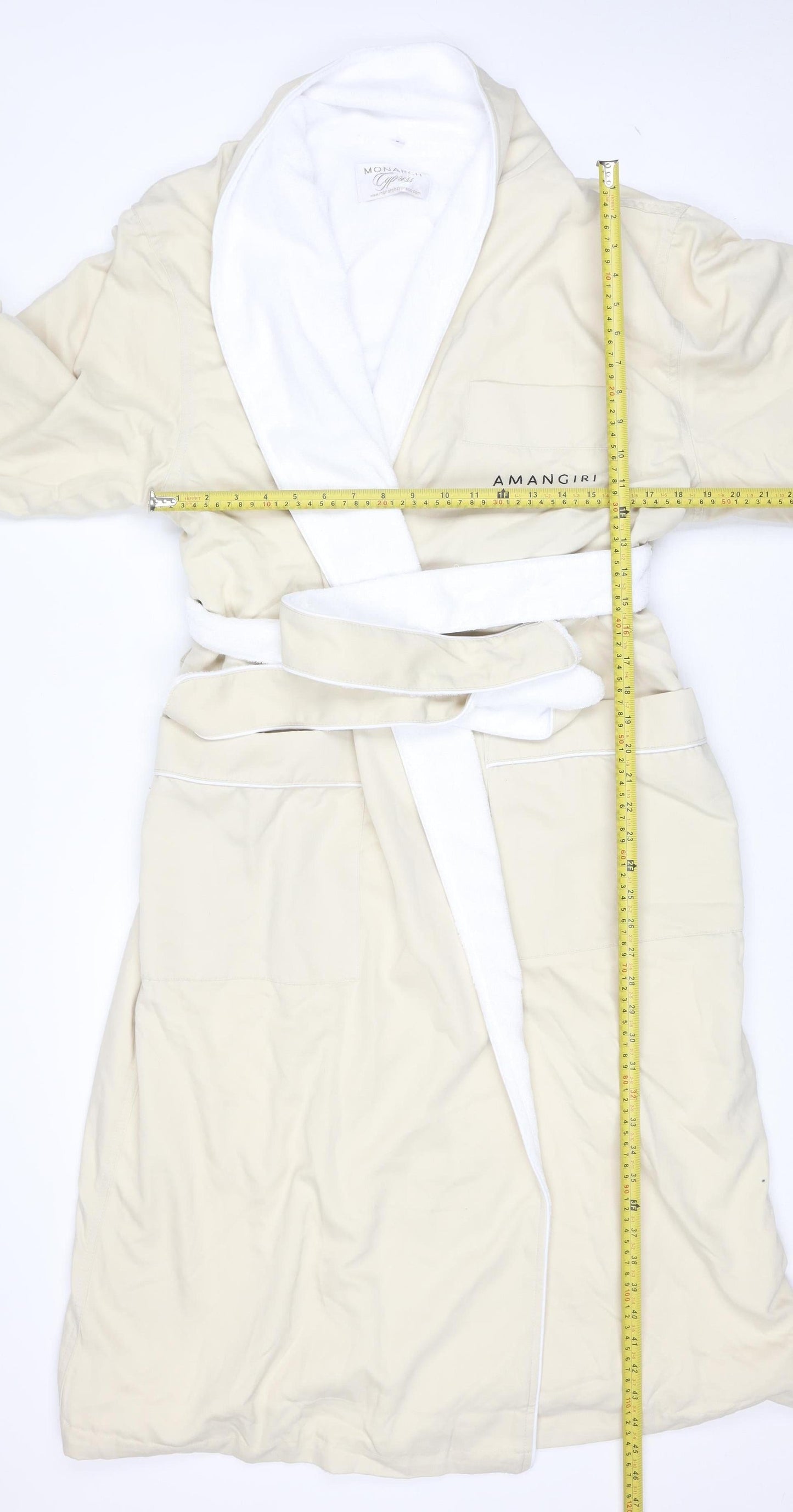 Monarch Cypress Women Beige Fleece Kimono Robe M