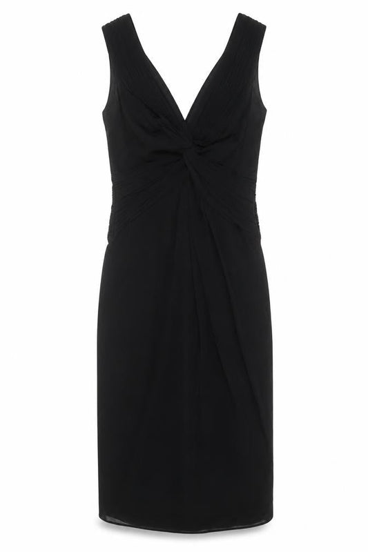 Coast Women’s Black Size 8 V-Neck Sleeveless Sheath Cocktail Dress