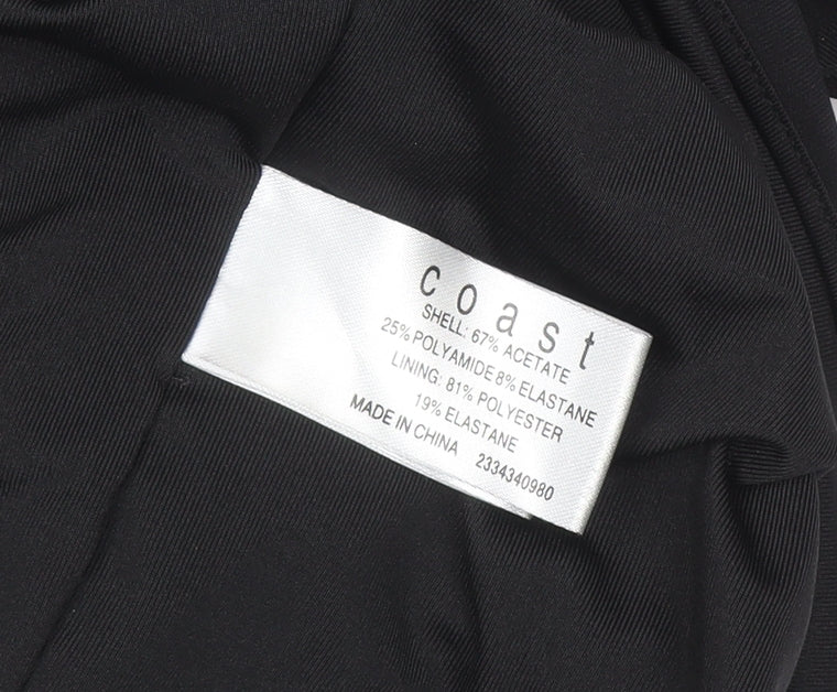 Coast Women’s Black Size 8 V-Neck Sleeveless Sheath Cocktail Dress