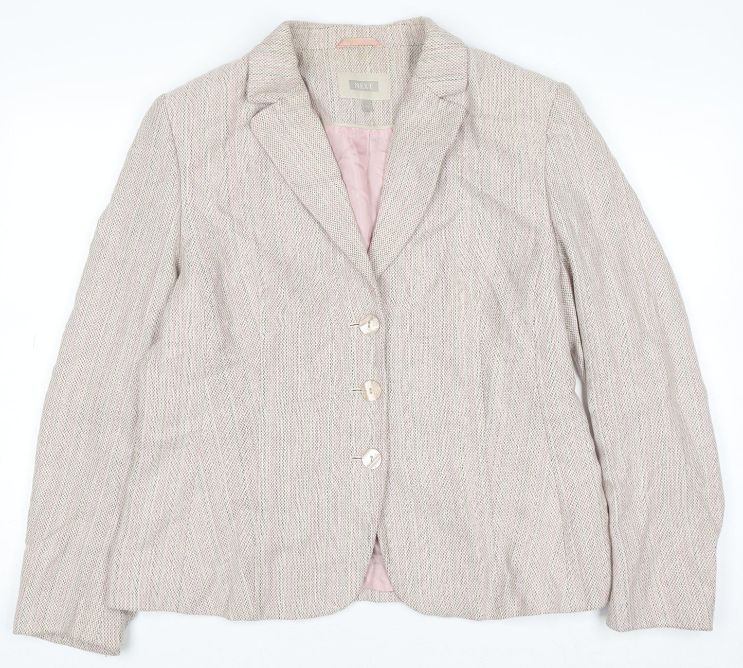 Next Women's Beige Wool Blend Blazer Jacket Size 20