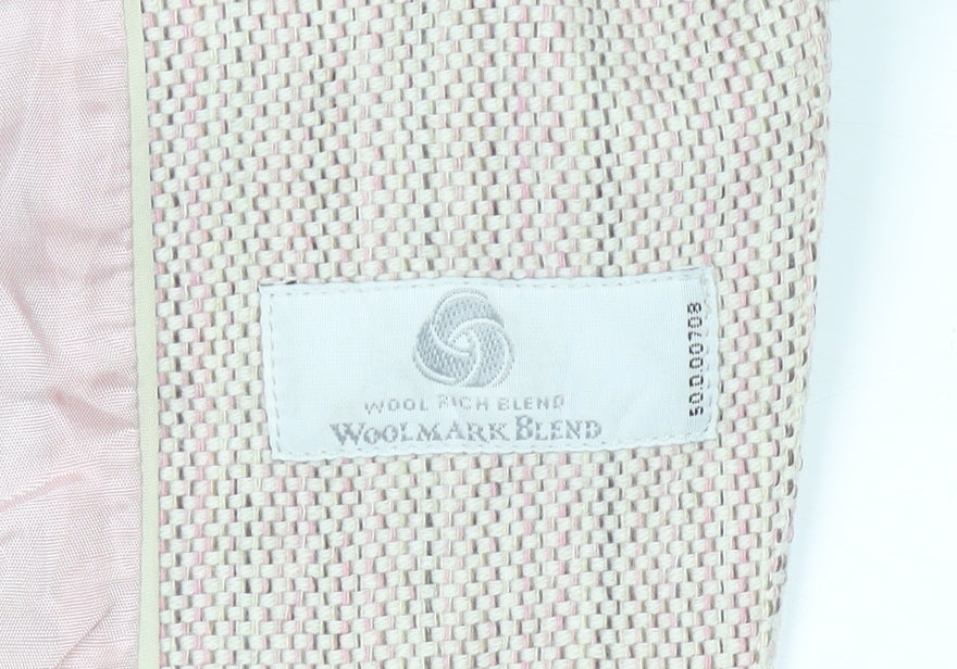Next Women's Beige Wool Blend Blazer Jacket Size 20