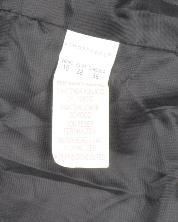 Atmosphere Women’s Black White Striped Blazer Size 10
