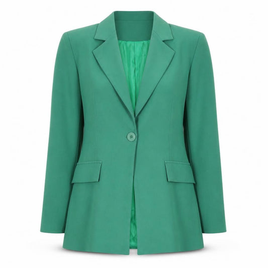 Boohoo Women’s Green Long Sleeve Blazer Jacket UK 12
