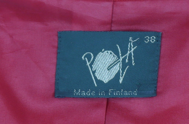 Pelikán Womens Red Wool Blend Velvet Collar Blazer Jacket Size 12