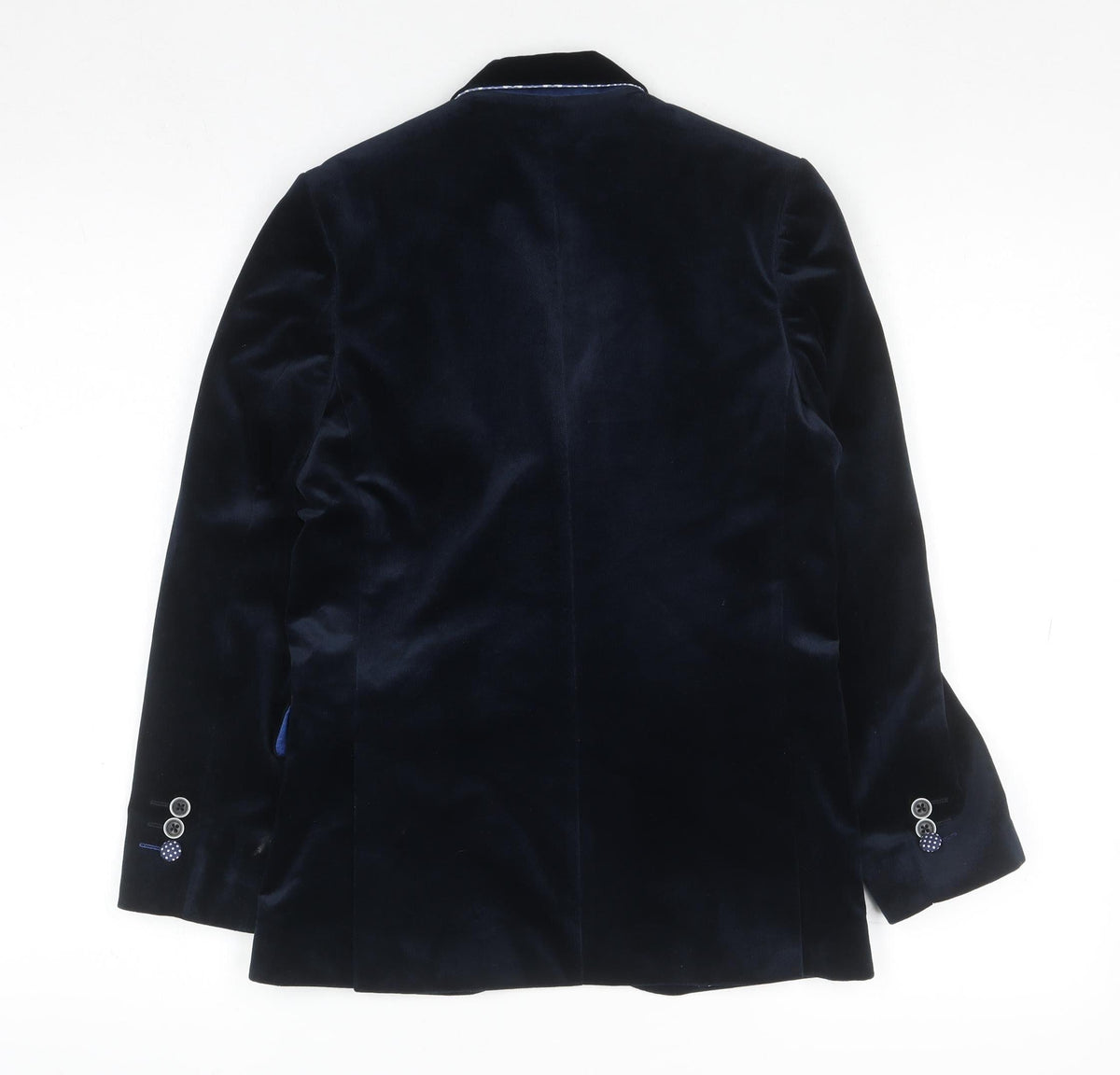 1880 Club Teens Blue Velvet Blazer Jacket Size 8 Formal Single Breasted