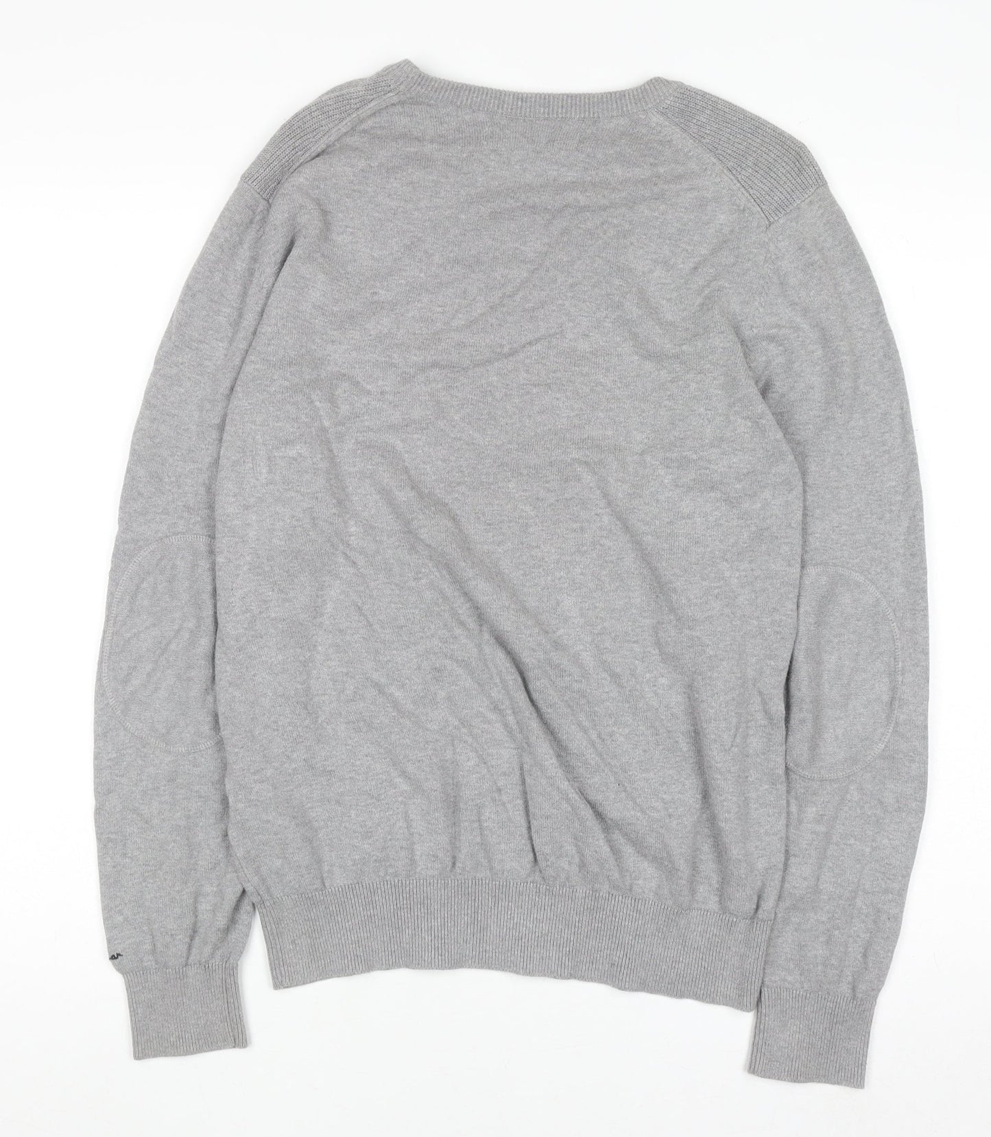 Ben Sherman Men's Grey Cotton Crew Neck Jumper Size M