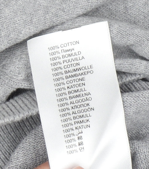 Ben Sherman Men's Grey Cotton Crew Neck Jumper Size M