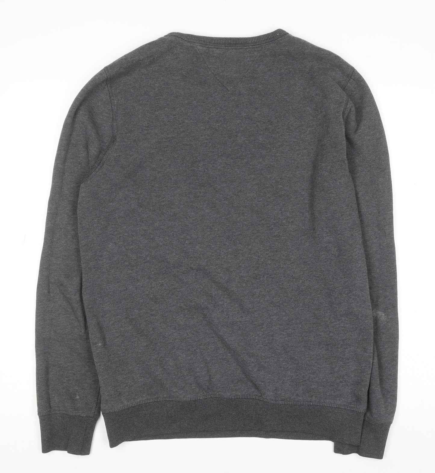 Tommy Hilfiger Denim Mens Grey Logo Crew Neck Sweatshirt Size M