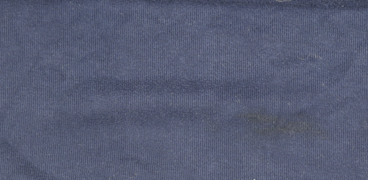 Stafford Men's Blue 1/4 Zip Cotton Sweatshirt - Size L