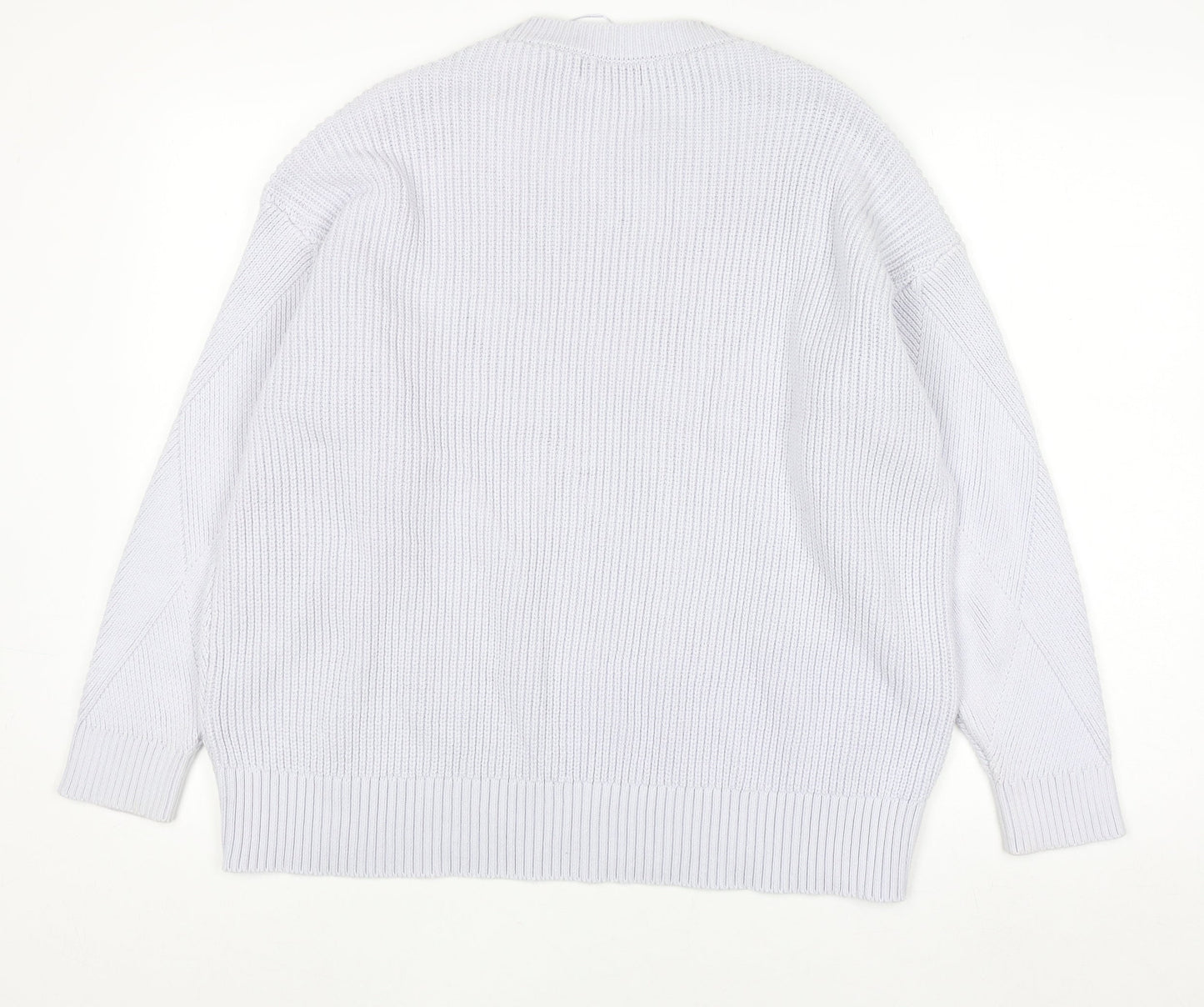 Marks and Spencer Women’s Pale Lilac Diamond Knit Cotton Jumper XL