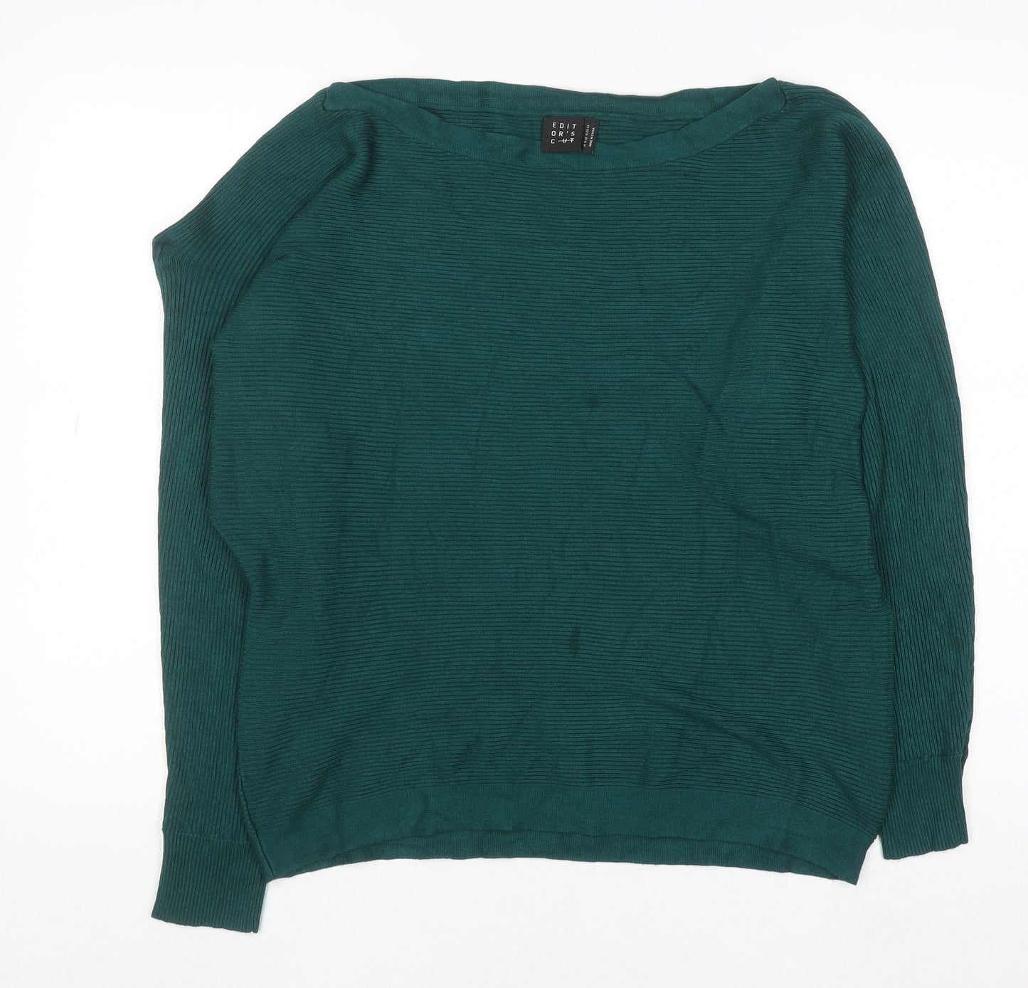 Editor's Cut Women's Green Size 16 Boat Neck Knit Jumper
