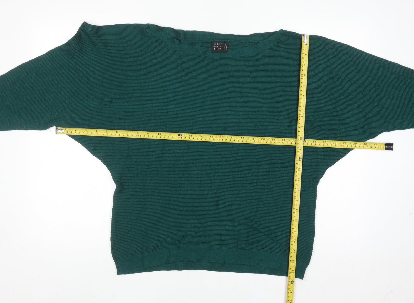 Editor's Cut Women's Green Size 16 Boat Neck Knit Jumper