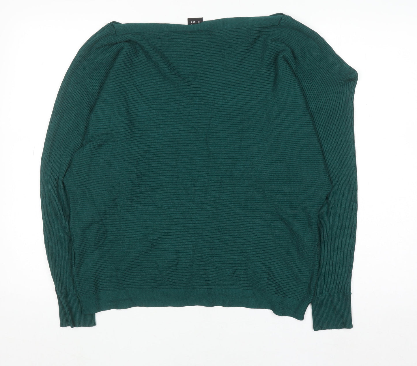 Editor's Cut Women's Green Size 16 Boat Neck Knit Jumper