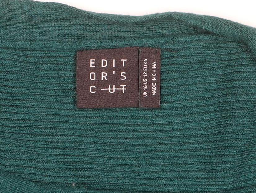 Editor's Cut Women's Green Size 16 Boat Neck Knit Jumper