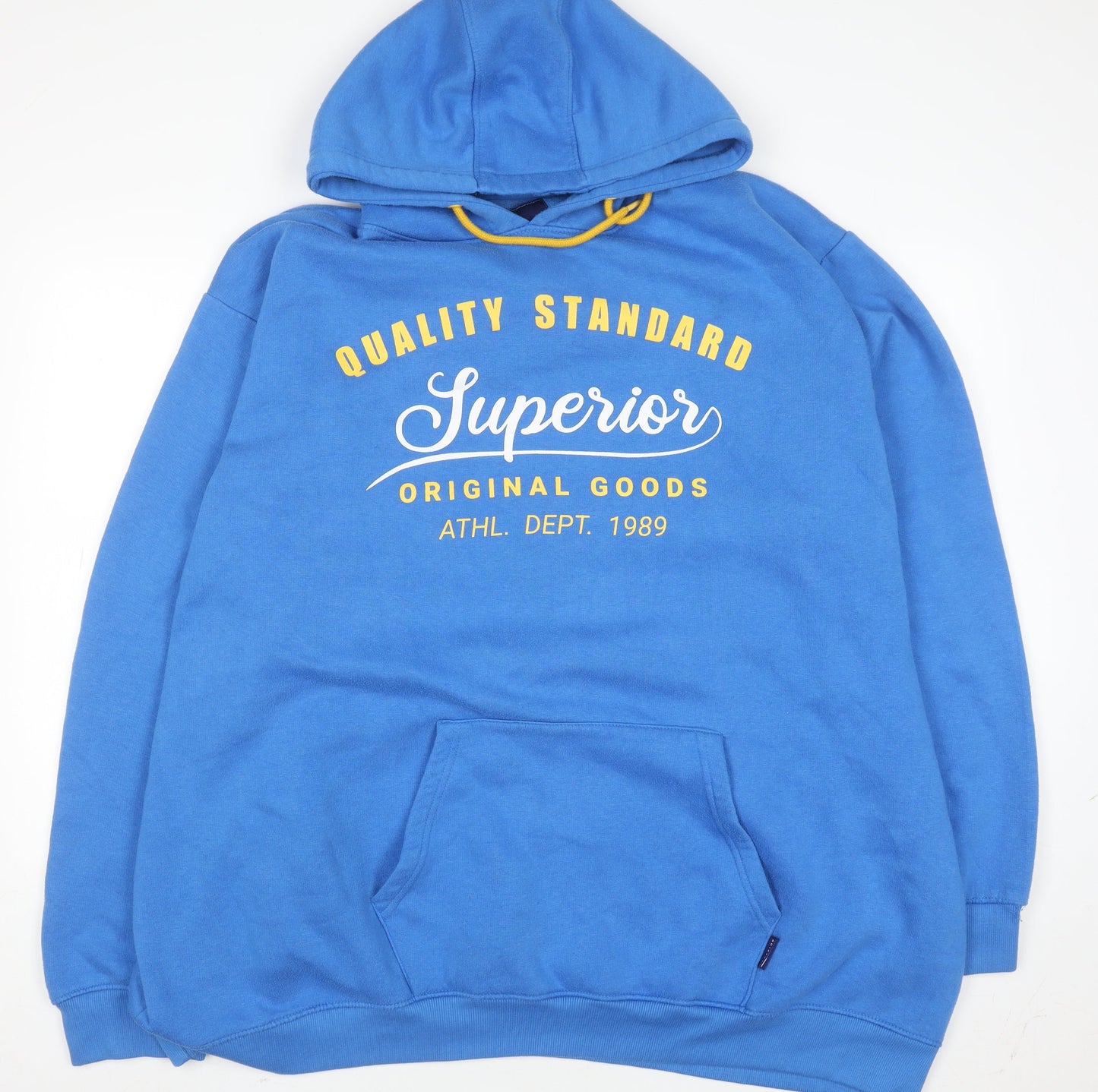 BadRhino Mens Blue 5XL Pullover Hoodie Graphic Print Fleece