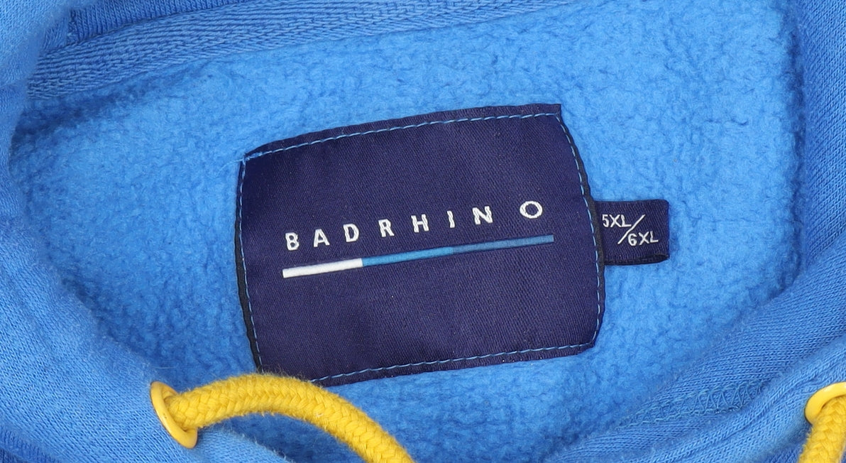 BadRhino Mens Blue 5XL Pullover Hoodie Graphic Print Fleece
