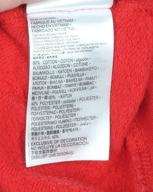 Nike 3Brand Boys Red Pullover Hoodie 12-13 Years Cotton Blend
