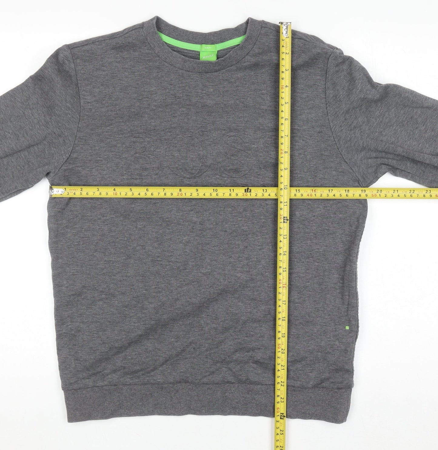 Hugo Boss Men's Grey Slim Fit Crew Neck Sweatshirt Size M