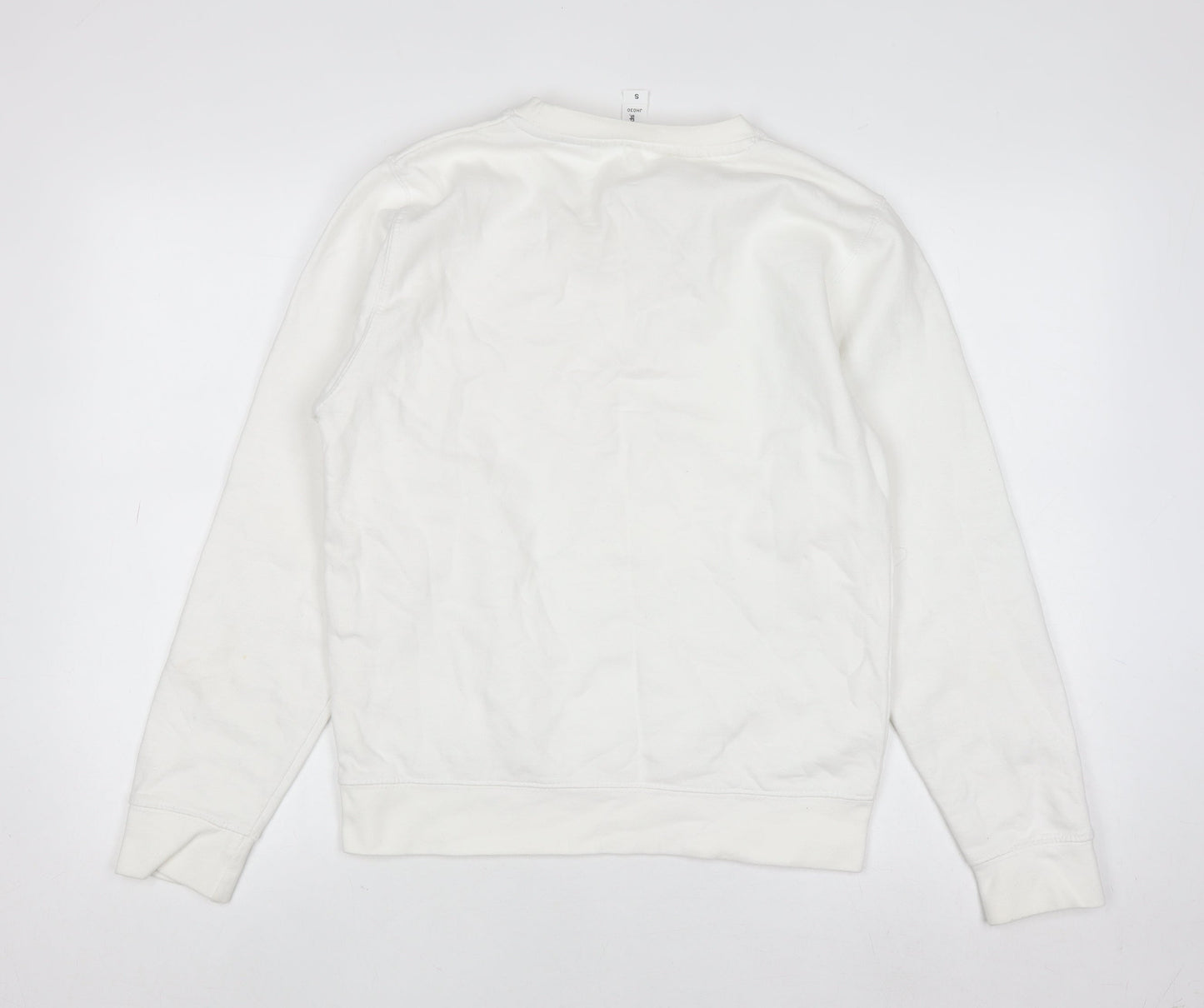 Just Hoods Women White Mama Slogan Sweatshirt Size S Cotton Blend