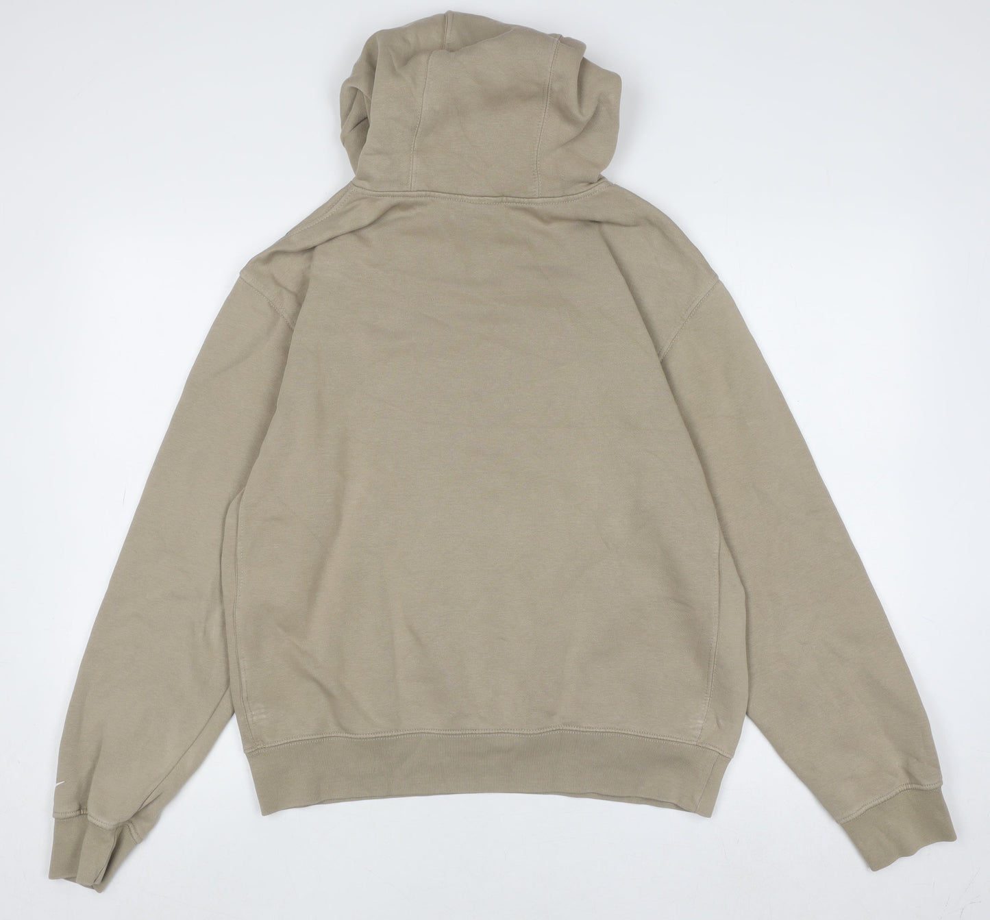 Nike Men's Beige Pullover Hoodie Small Graphic Fleece Sweatshirt
