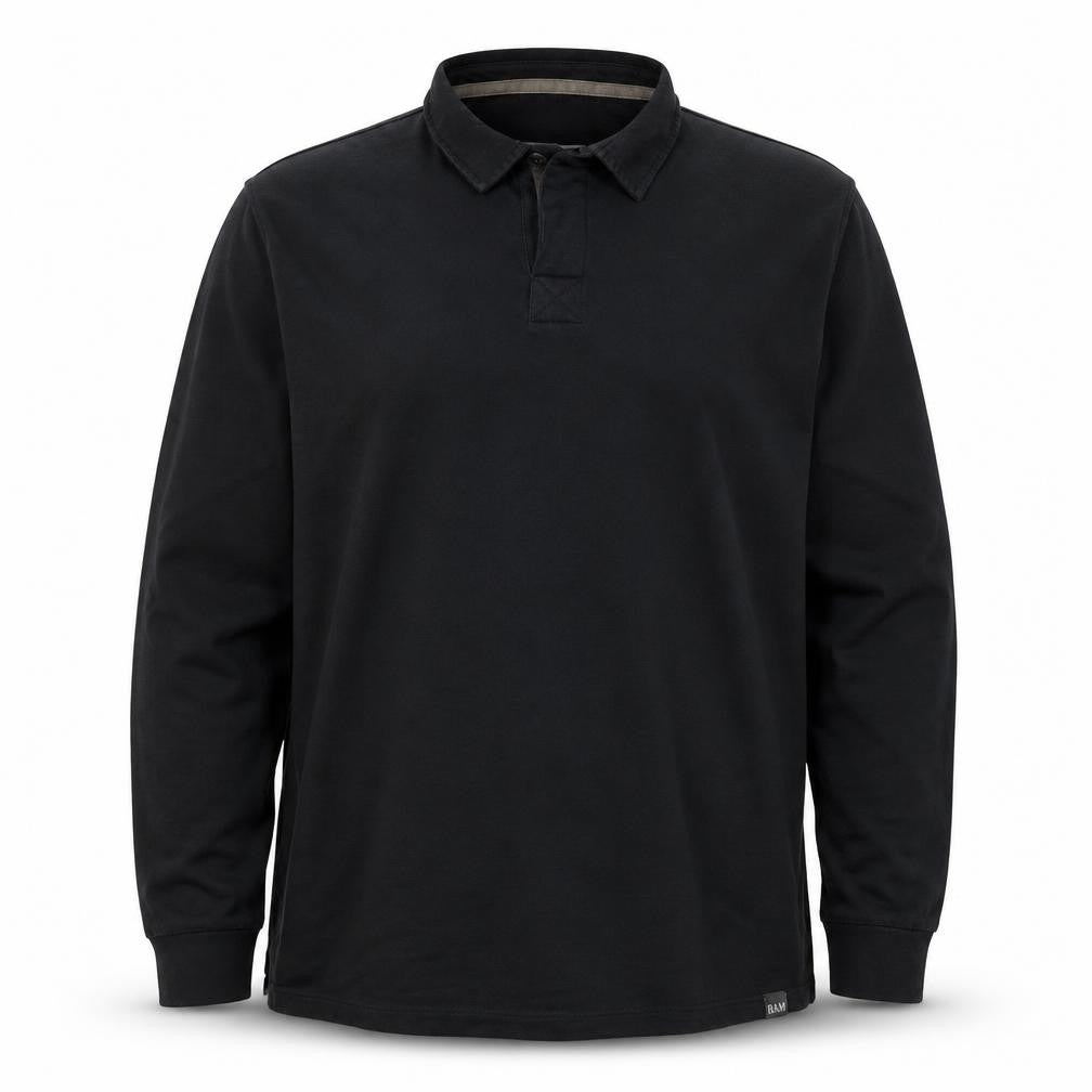 BAM Men's Black XL Long Sleeve Collared Casual Shirt