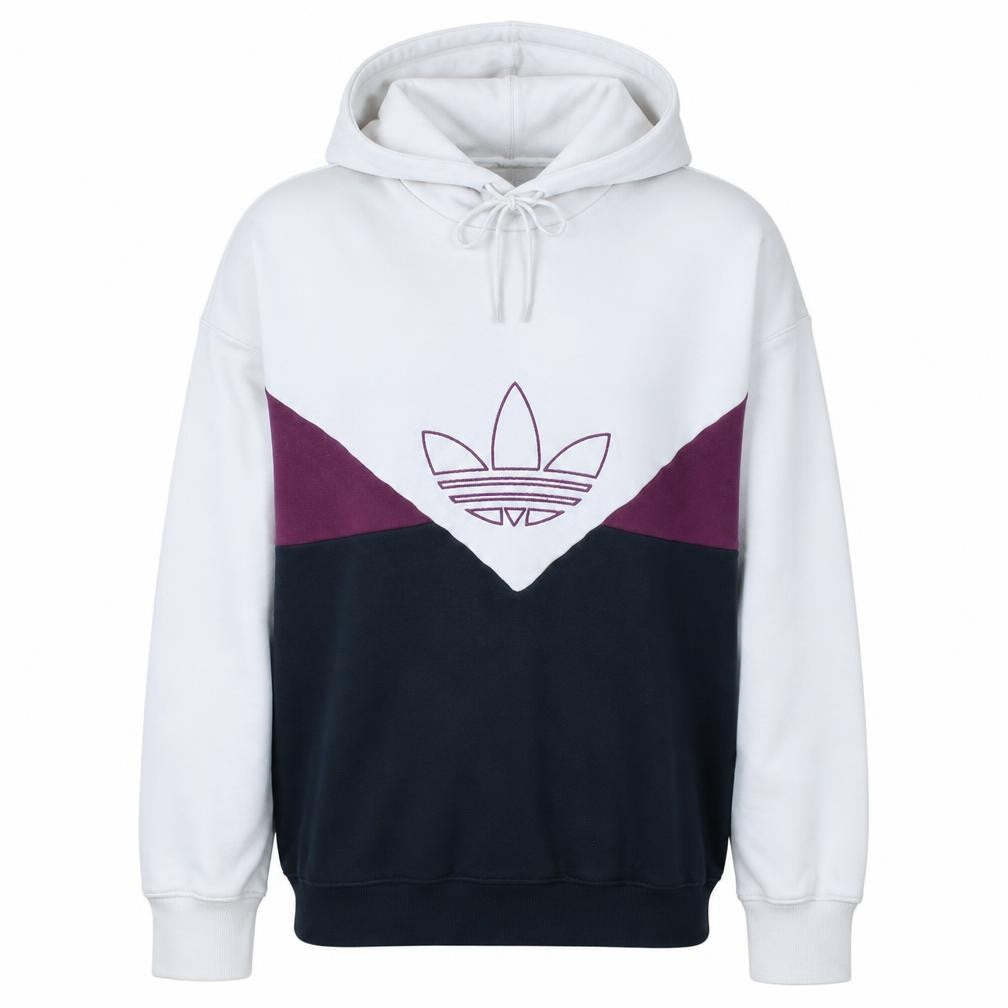 Adidas Women’s White Multicoloured Pullover Hoodie Size 16