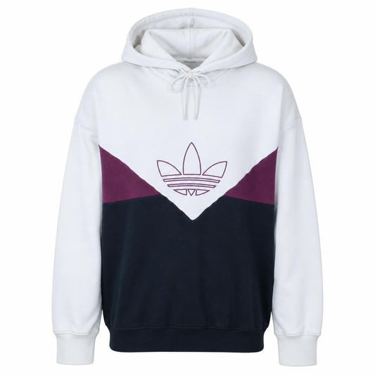 Adidas Women’s White Multicoloured Pullover Hoodie Size 16