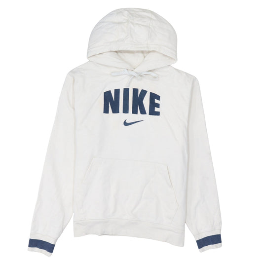 Nike Womens White Small Pullover Hoodie 100% Cotton Logo Print