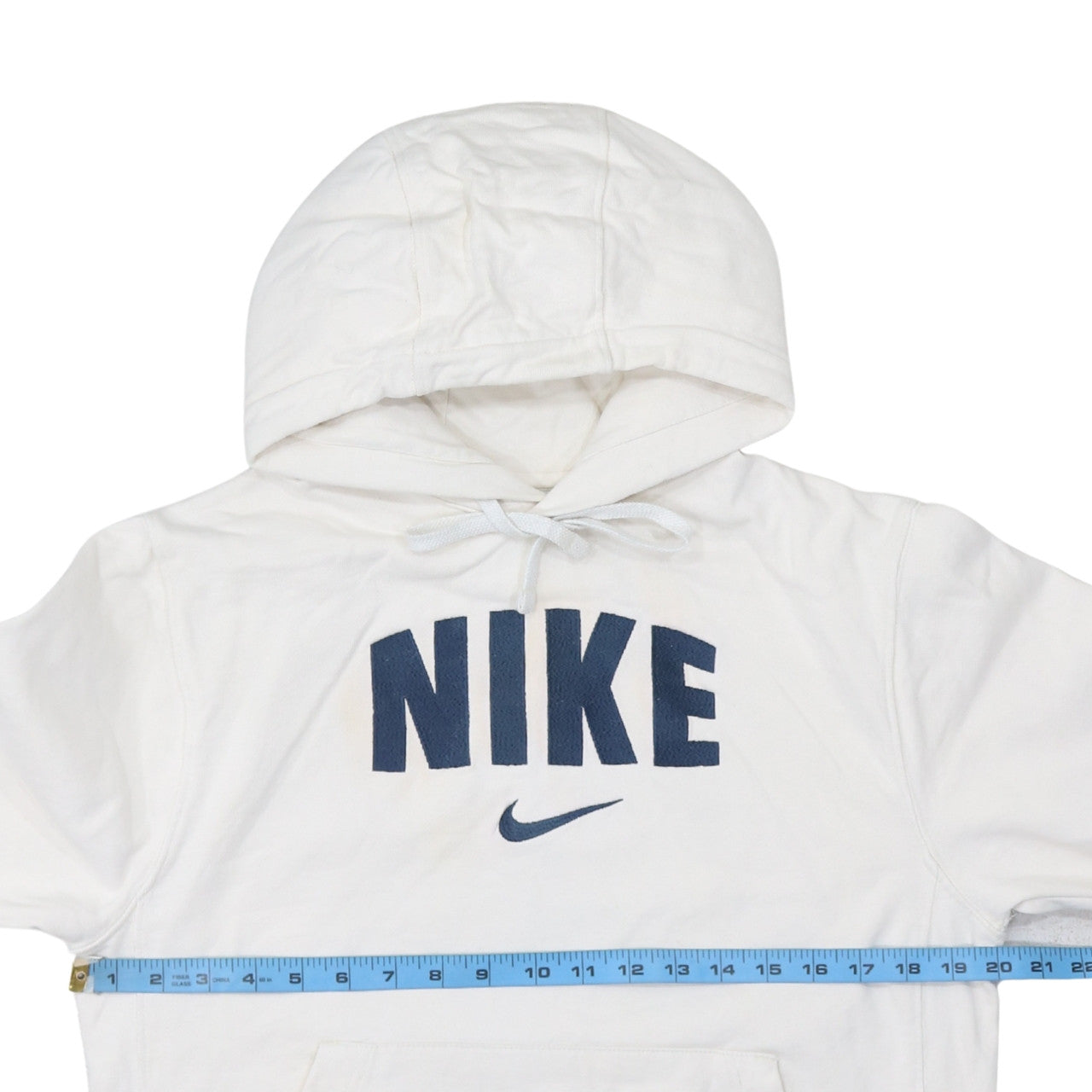 Nike Womens White Small Pullover Hoodie 100% Cotton Logo Print