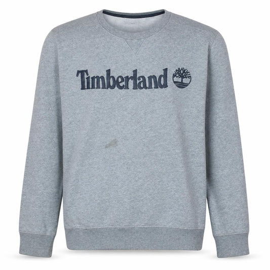 Timberland Men's Grey XL Pullover Sweatshirt Crew Neck Logo