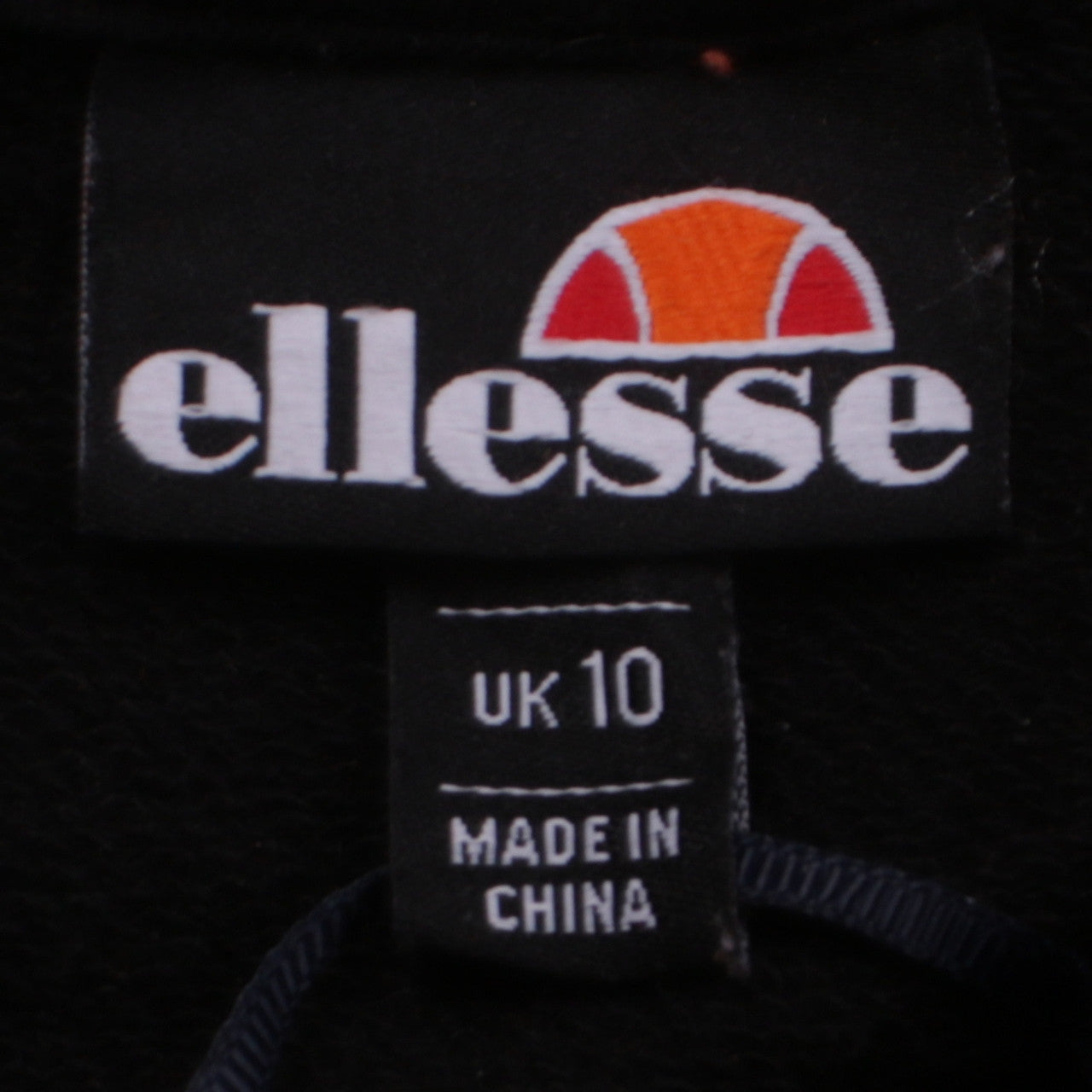Ellesse Women's Black & Pink Pullover Hoodie UK 10 Cotton Logo