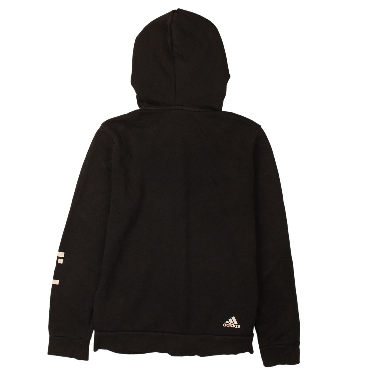 Adidas Womens Black Full Zip Hoodie Size M Classic Logo Design